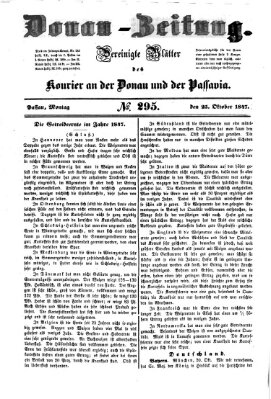 Donau-Zeitung Montag 25. Oktober 1847