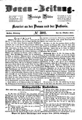 Donau-Zeitung Sonntag 31. Oktober 1847