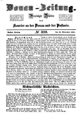 Donau-Zeitung Freitag 19. November 1847