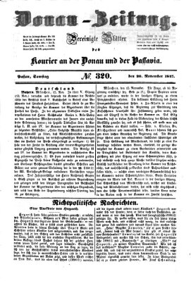 Donau-Zeitung Samstag 20. November 1847