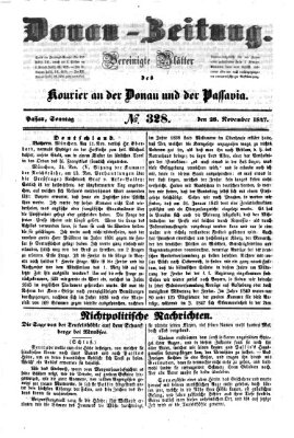 Donau-Zeitung Sonntag 28. November 1847