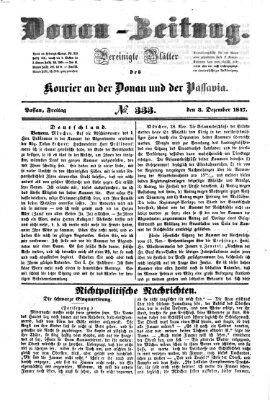 Donau-Zeitung Freitag 3. Dezember 1847