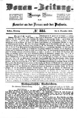 Donau-Zeitung Sonntag 5. Dezember 1847