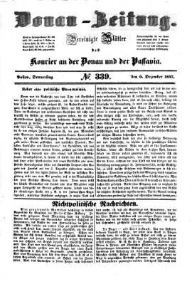 Donau-Zeitung Donnerstag 9. Dezember 1847