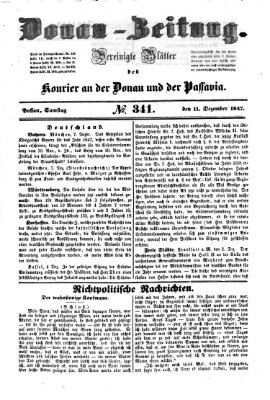 Donau-Zeitung Samstag 11. Dezember 1847