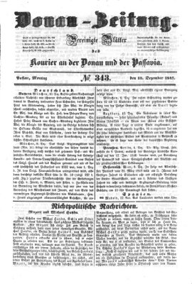 Donau-Zeitung Montag 13. Dezember 1847