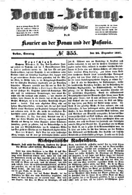 Donau-Zeitung Sonntag 26. Dezember 1847