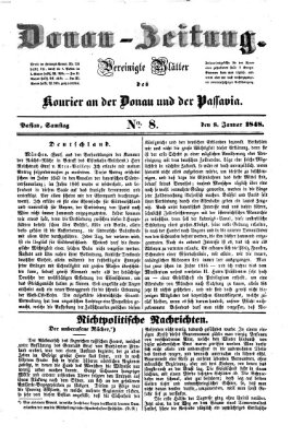 Donau-Zeitung Samstag 8. Januar 1848