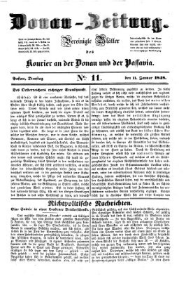 Donau-Zeitung Dienstag 11. Januar 1848