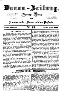 Donau-Zeitung Donnerstag 13. Januar 1848