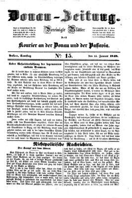 Donau-Zeitung Samstag 15. Januar 1848