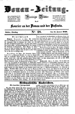 Donau-Zeitung Dienstag 18. Januar 1848