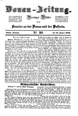 Donau-Zeitung Sonntag 30. Januar 1848