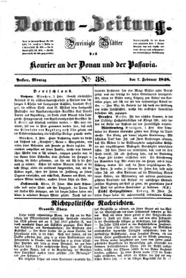 Donau-Zeitung Montag 7. Februar 1848