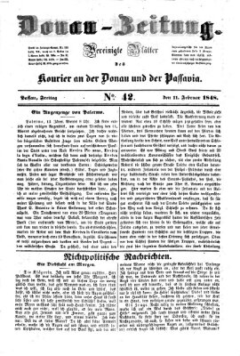 Donau-Zeitung Freitag 11. Februar 1848