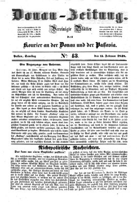 Donau-Zeitung Samstag 12. Februar 1848