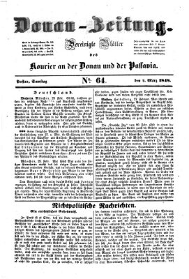 Donau-Zeitung Samstag 4. März 1848