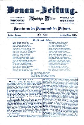 Donau-Zeitung Freitag 10. März 1848