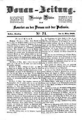 Donau-Zeitung Samstag 11. März 1848