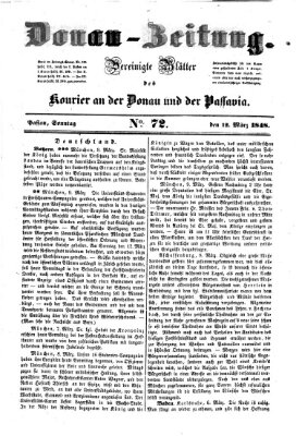 Donau-Zeitung Sonntag 12. März 1848
