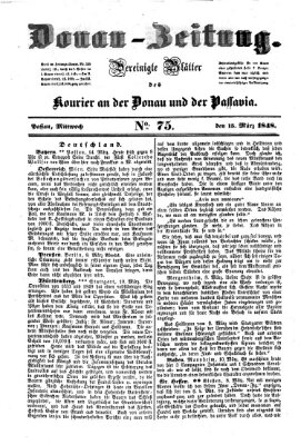 Donau-Zeitung Mittwoch 15. März 1848