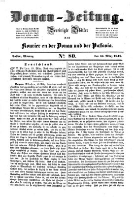 Donau-Zeitung Montag 20. März 1848