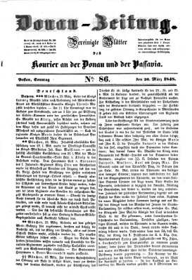 Donau-Zeitung Sonntag 26. März 1848