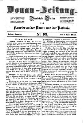 Donau-Zeitung Sonntag 2. April 1848