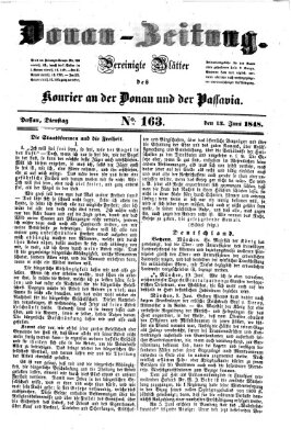 Donau-Zeitung Dienstag 13. Juni 1848