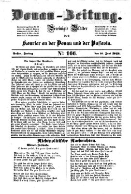 Donau-Zeitung Freitag 16. Juni 1848