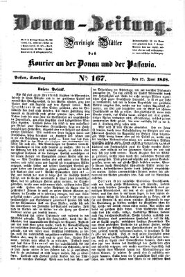 Donau-Zeitung Samstag 17. Juni 1848