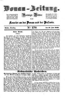 Donau-Zeitung Dienstag 20. Juni 1848