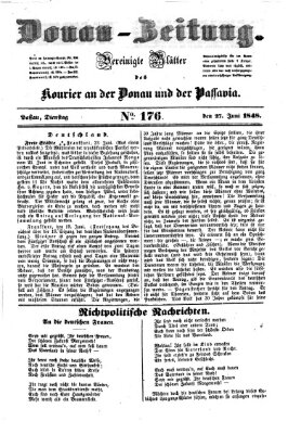 Donau-Zeitung Dienstag 27. Juni 1848