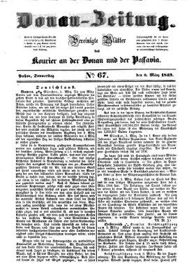 Donau-Zeitung Donnerstag 8. März 1849