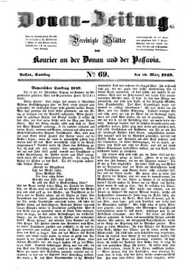 Donau-Zeitung Samstag 10. März 1849