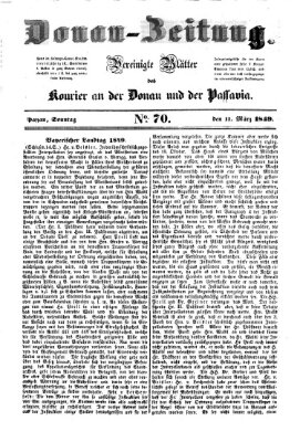 Donau-Zeitung Sonntag 11. März 1849