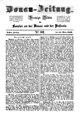 Donau-Zeitung Freitag 23. März 1849