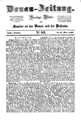 Donau-Zeitung Samstag 24. März 1849