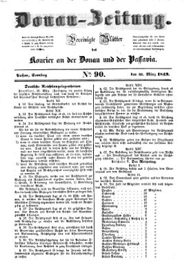 Donau-Zeitung Samstag 31. März 1849