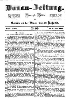 Donau-Zeitung Dienstag 10. April 1849