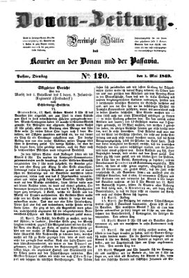 Donau-Zeitung Dienstag 1. Mai 1849