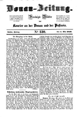 Donau-Zeitung Freitag 11. Mai 1849