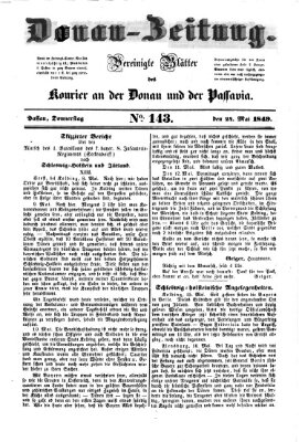 Donau-Zeitung Donnerstag 24. Mai 1849