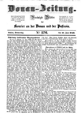 Donau-Zeitung Donnerstag 28. Juni 1849