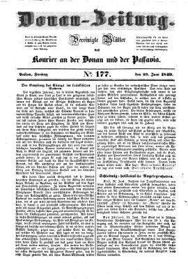 Donau-Zeitung Freitag 29. Juni 1849