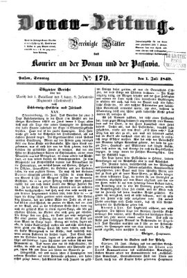 Donau-Zeitung Sonntag 1. Juli 1849