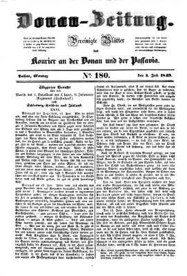 Donau-Zeitung Montag 2. Juli 1849