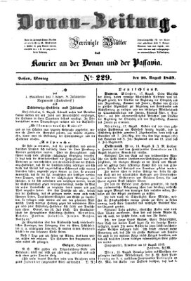 Donau-Zeitung Montag 20. August 1849