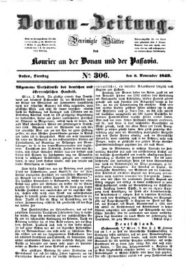 Donau-Zeitung Dienstag 6. November 1849