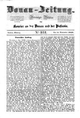 Donau-Zeitung Montag 12. November 1849